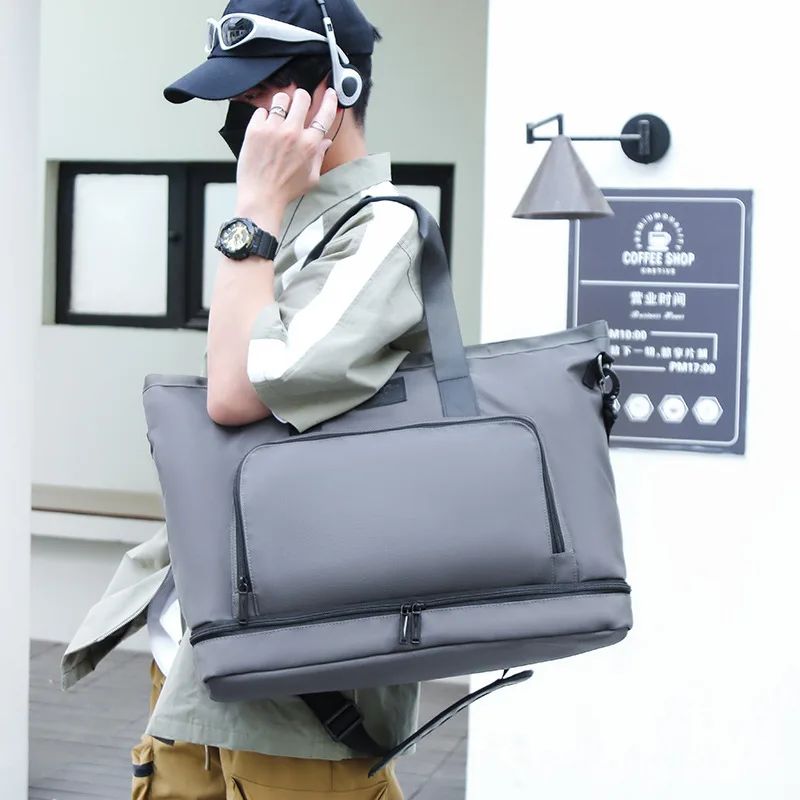 Bolso de mano deportivo para hombre y mujer, bolsa de hombro grande para entrenamiento, viaje de negocios - imagen 3