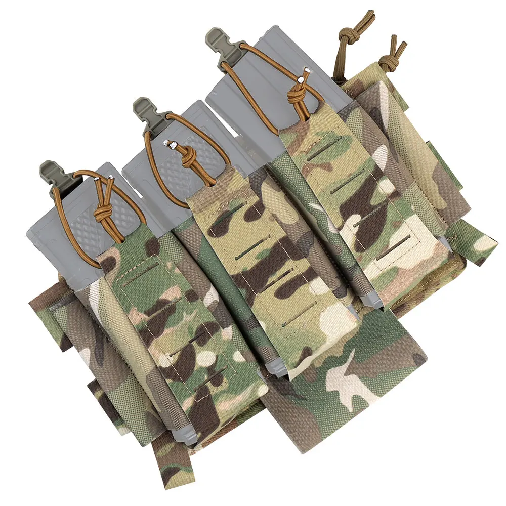 Nueva bolsa táctica Triple 5,56 para revistas con soporte de torniquete Panel frontal elástico chaleco de caza ajustable accesorios equipo - imagen 3