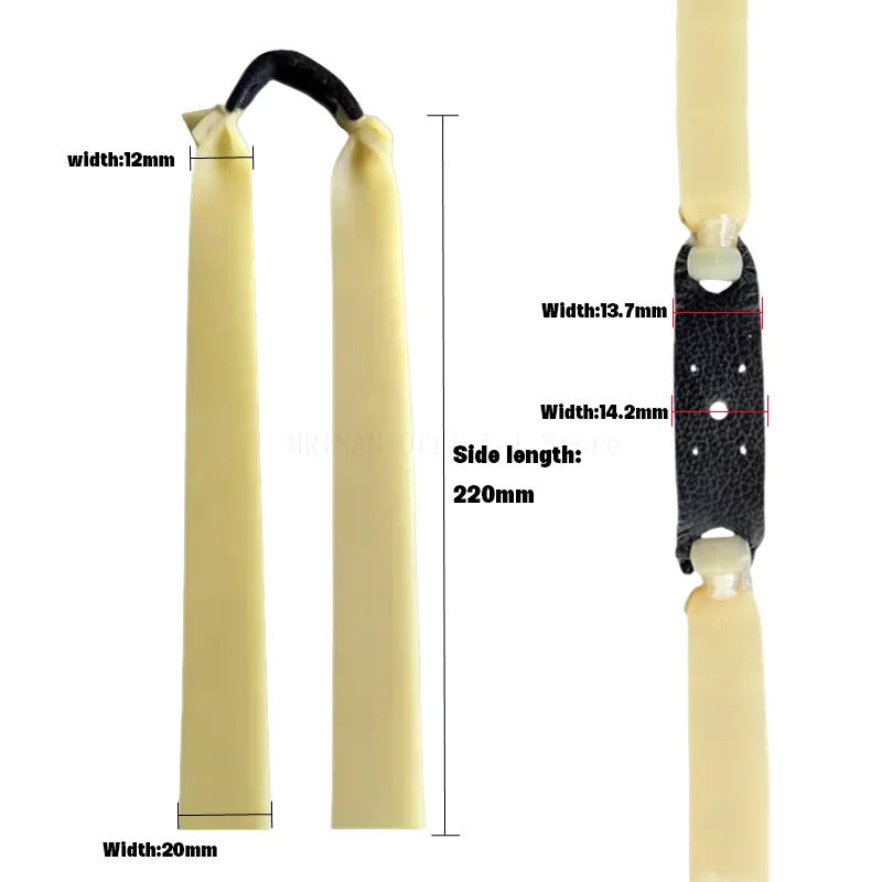 Banda de goma de caza de 1,5mm y 2mm, tirachinas gruesas de alta elasticidad, banda de goma plana para caza, accesorios para tirachinas - imagen 5