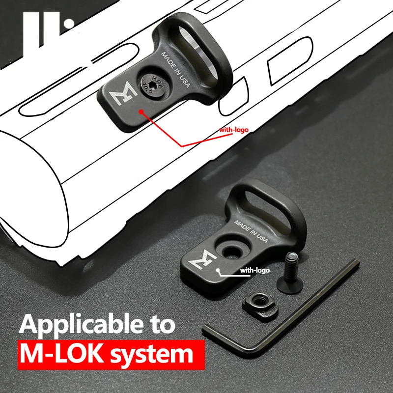 Hebilla de eslinga de Metal táctica CQD, correa de hombro CQB, hebilla QD de aluminio, instalación rápida adecuada para accesorios de cuerda de pistola MLOK - imagen 5