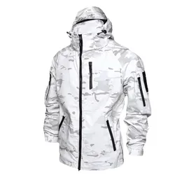 TRNBAC poliéster algodón MCAP nieve camuflaje abrigo blanco desplazamientos al aire libre primavera y otoño hombres y mujeres Top táctico