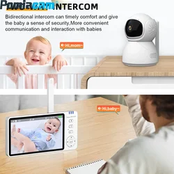 Monitor infantil HD 5″ con visión nocturna e intercomunicador wireless