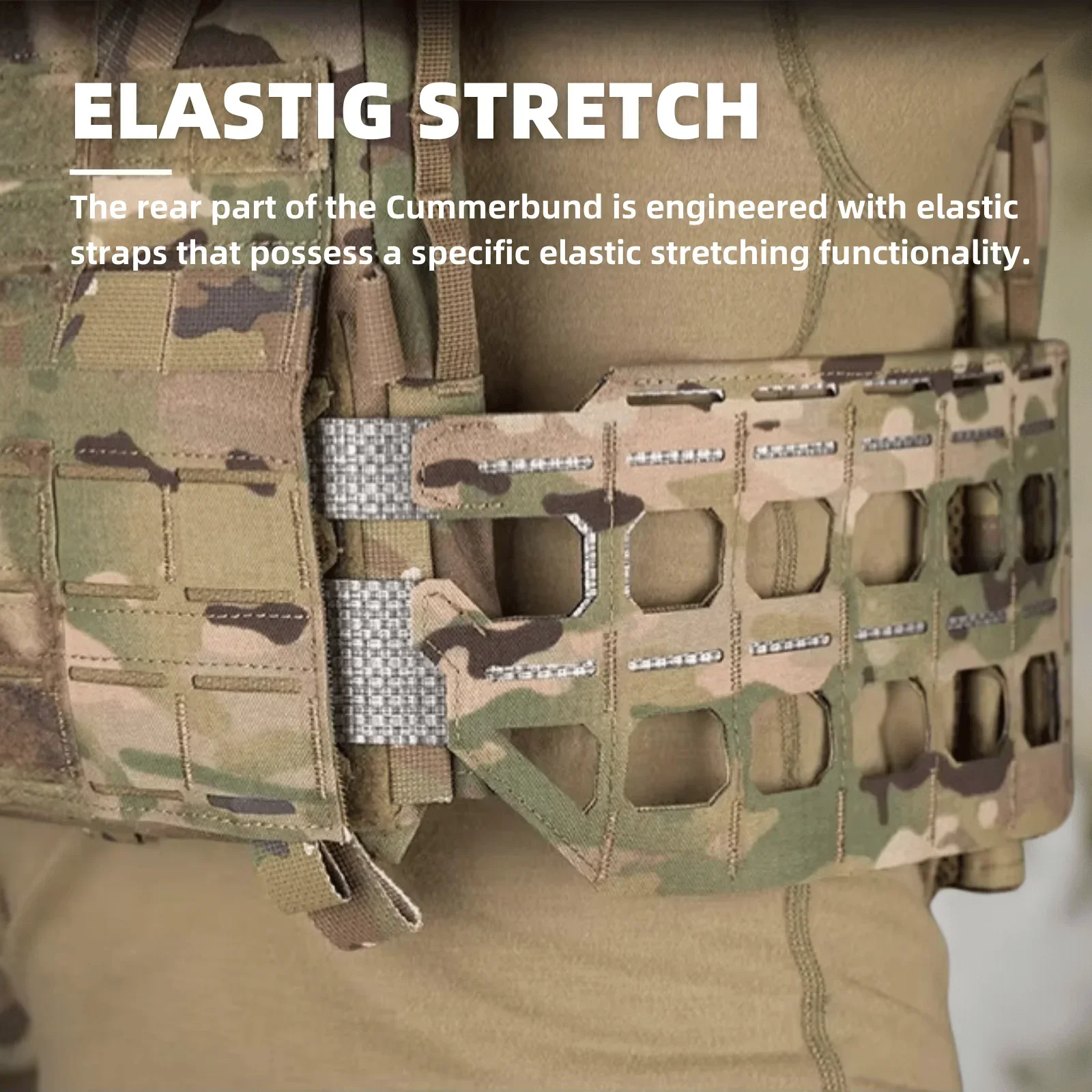 Faja portadora de placa serie K, correa de liberación rápida de ala expansora MOLLE elástica compatible con K-Z K-19 para accesorios de caza Airsoft - imagen 5