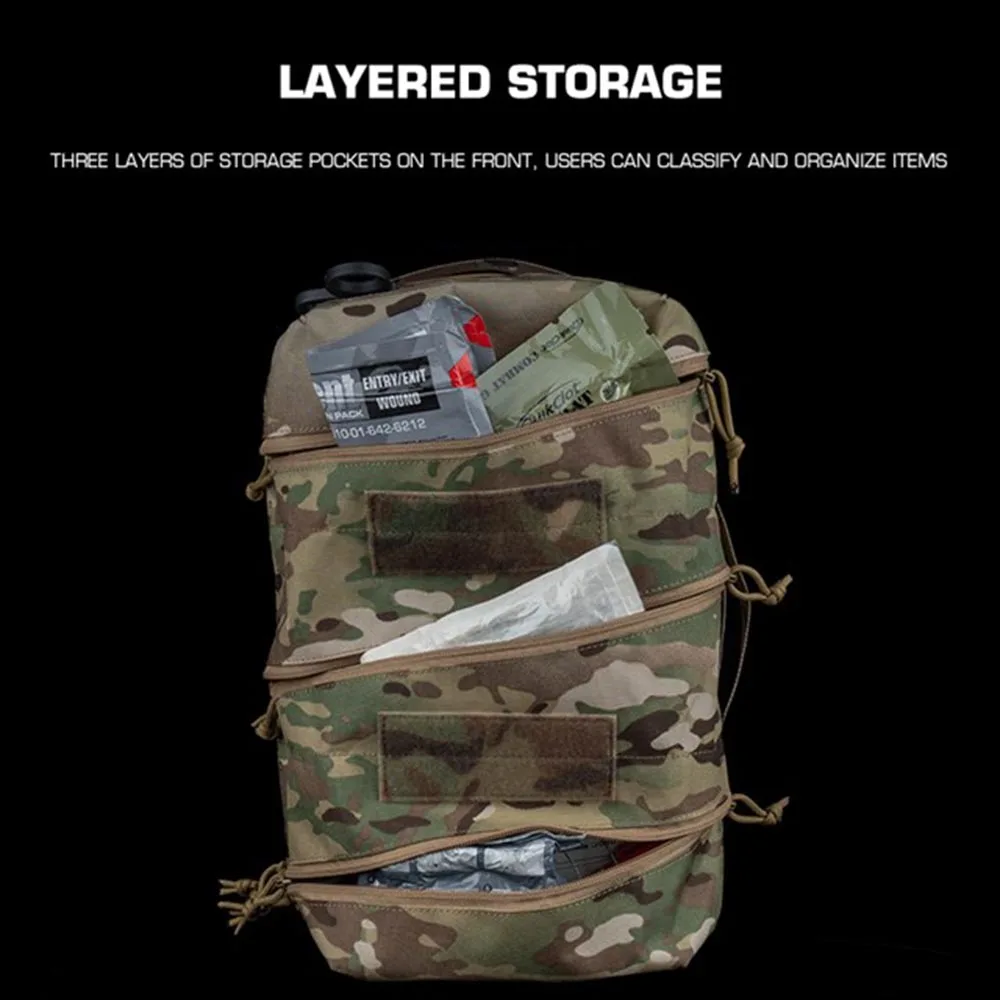 Bolsa médica de asalto compacta táctica, bolsa de primeros auxilios, mochila estilo SS, nueva mochila grande para ir al trabajo - imagen 5