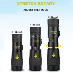 Telescopio monocular con zoom - trípode y soporte móvil