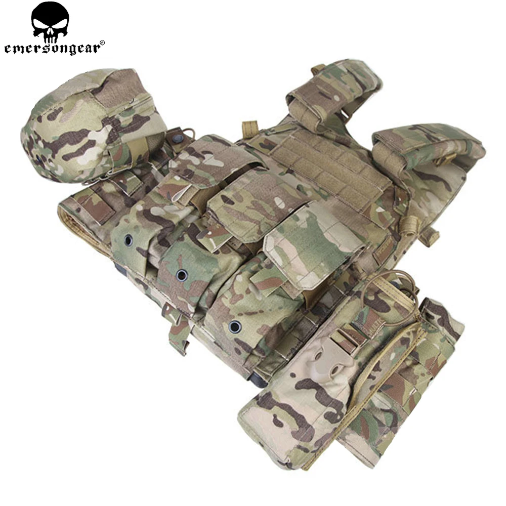 Chaleco táctico EMERSONGEAR LBT con bolsa Mag Molle chaleco de aparejo de pecho Airsoft chaleco de combate de caza Multi-camo EM7440 - imagen 4