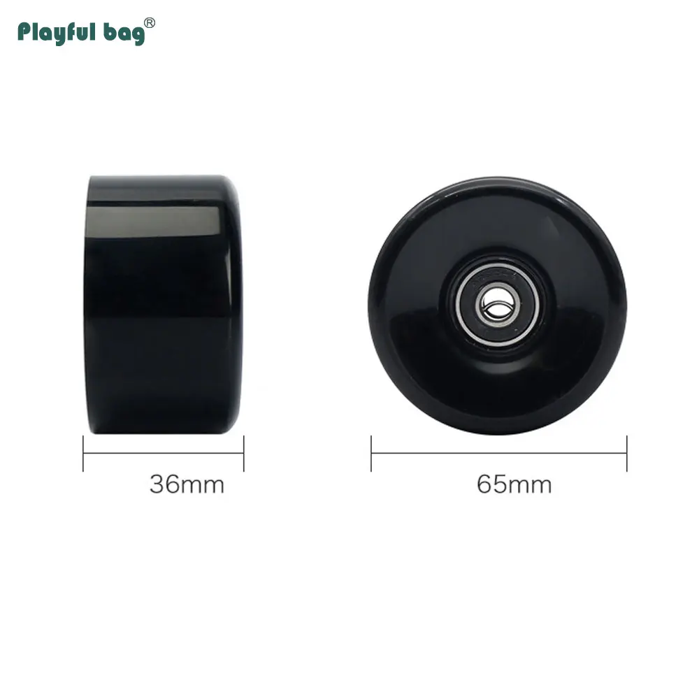 65 x36 מ "מ 78a גלגלי פו שחור לגליליות כפולות & סקייטבורד ABEC-9 מסבים סקייטבורד אבזר אמב 289 - imagen 5