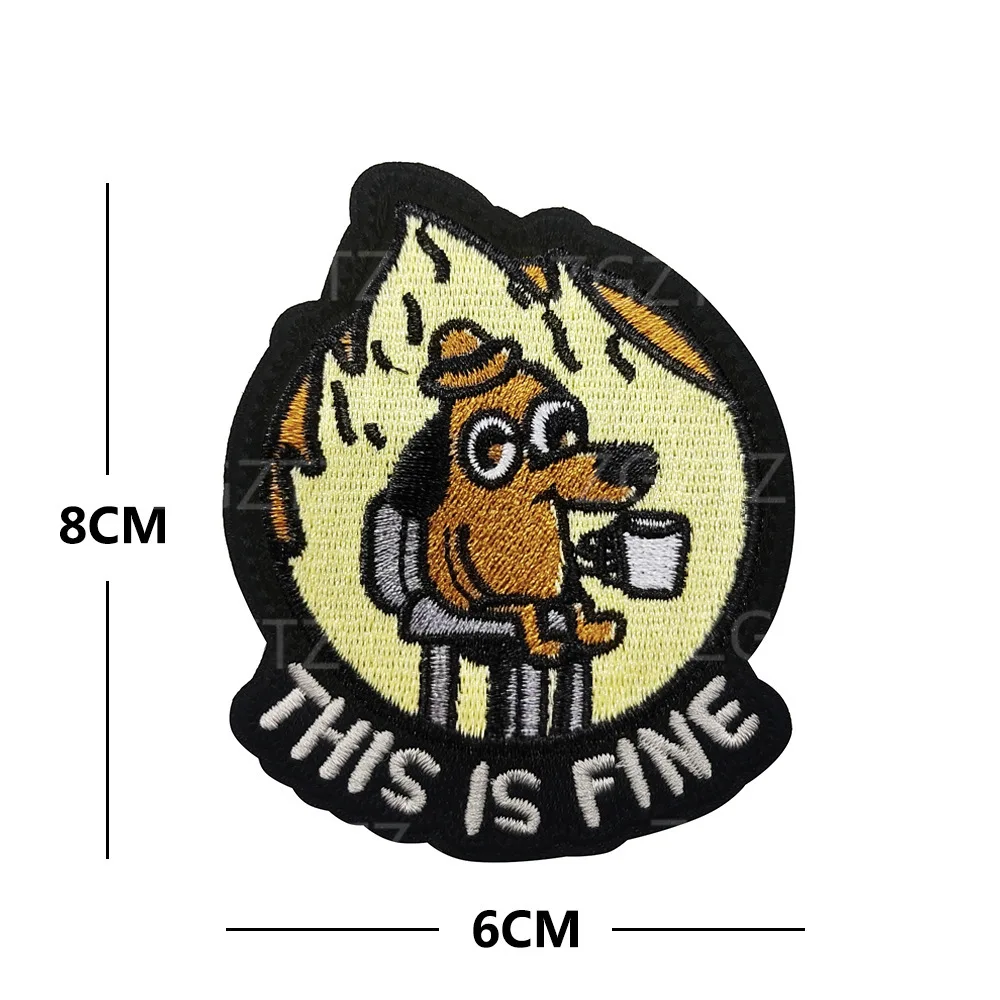 Parches de gancho y bucle de animales de dibujos animados, pegatina de gato con cuchillo, pato, ganso, rana, accesorio táctico, insignias de moral, parche bordado - imagen 3