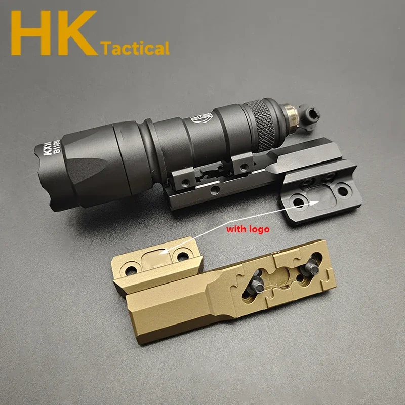Base de luz exploradora táctica Airsoft SF M300 M600 PLH-V2 linterna montaje compensado compatible con MLOK 20mm Rail táctico caza Weapo adaptador - imagen 4