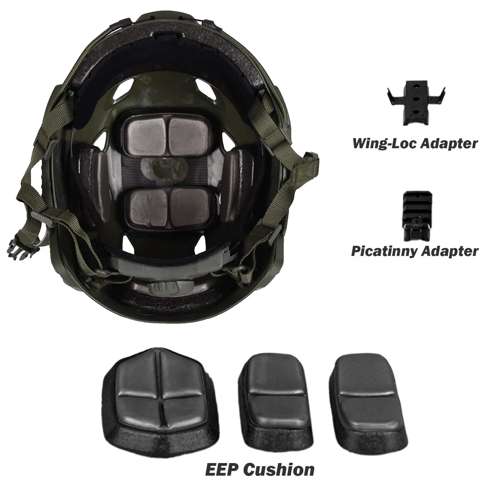 BOOIU-casco táctico rápido, ABS grueso, pistola de aire para exteriores, equipo de protección CS, cascos antidisturbios, casco protector para montar - imagen 5