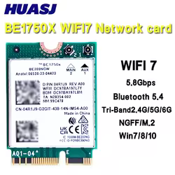 Tarjeta Wi-Fi 7 triple banda con Bluetooth compatible M.2 PCIe