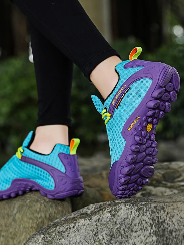 MERRTO-zapatos de senderismo de montaña para hombre y mujer, calzado deportivo de malla transpirable para escalar y caminar, botines, zapatillas de viaje al aire libre - imagen 3