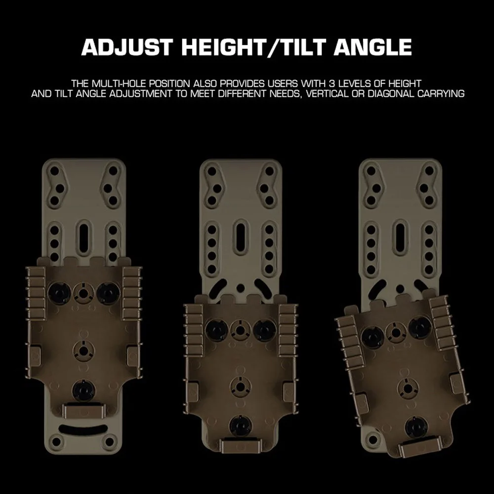 Adaptador de funda Modular de Metal 2,0 ajuste de posición multiagujero plataforma QLS caza combate Airsoft accesorios adaptadores de funda - imagen 5