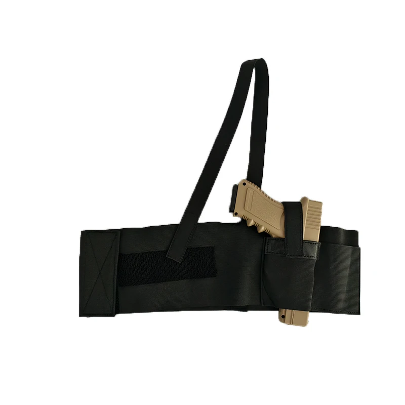 Funda táctica para pistola para el vientre para hombre, cinturón oculto, banda para la cintura, soporte para pistola, bolsa para revistas, pretina Invisible, funda para Airsoft - imagen 2
