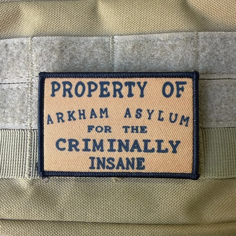 Parche táctico Arkham Asylum – Morale con velcro para equipo militar - imagen 3