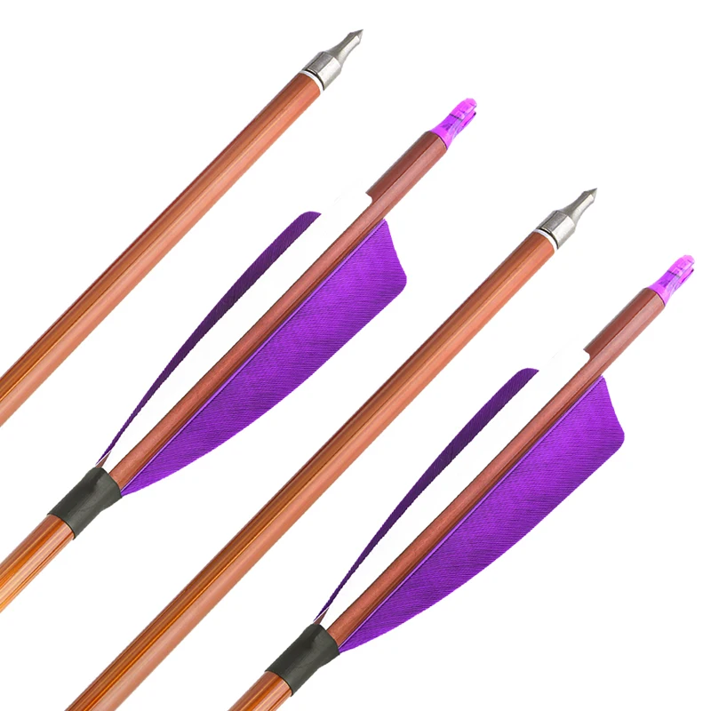 6/12 Uds ID 6,2mm flechas de carbono 31,5 pulgadas tiro con arco flecha caza pluma Natural reemplazable punta de flecha de 100 granos - imagen 2