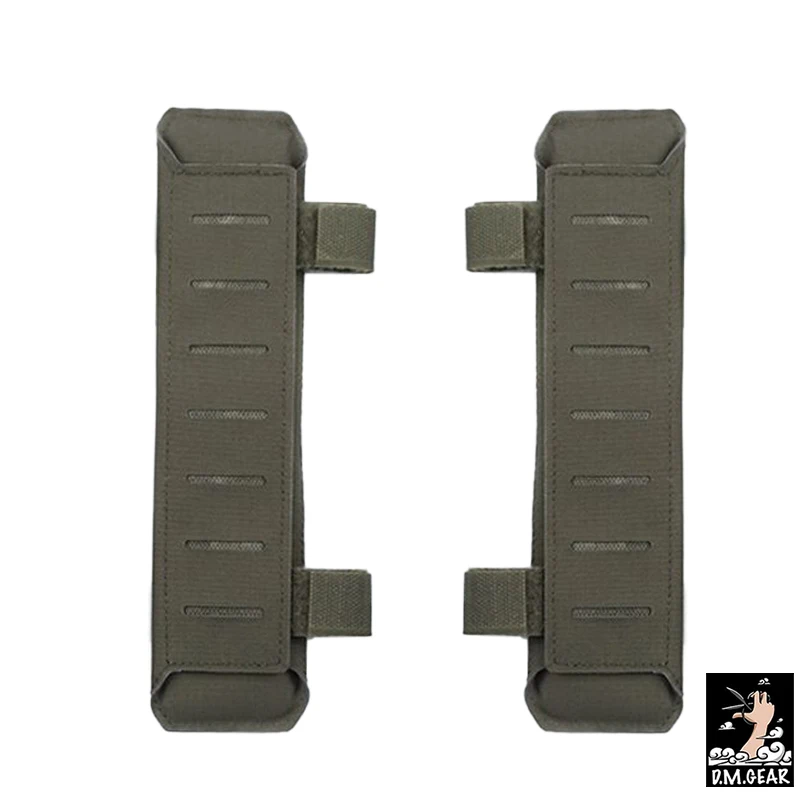 DMgear hombreras tácticas 2 uds almohadillas ligeras suaves y cómodas MOLLE Airsoft Paintball Gear corte láser - imagen 4