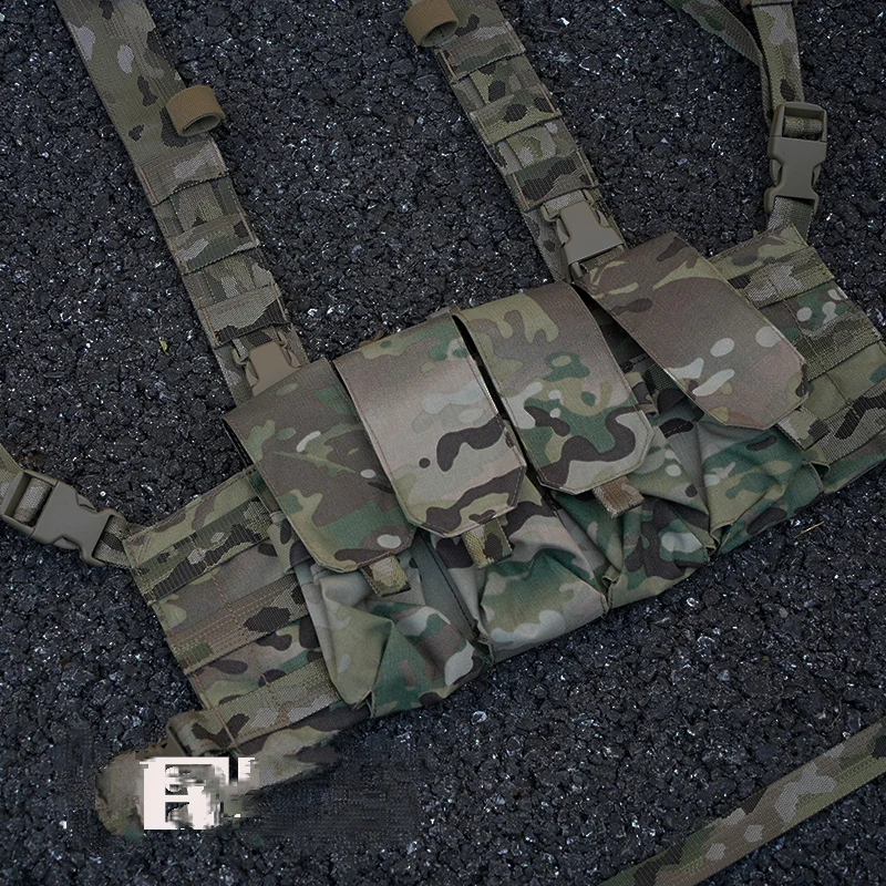 Lightlight-plataforma de pecho cuádruple táctica, bolsa para revista, chaleco colgante de aparejo de pecho cuádruple, 7,62/5,56/5,45 - imagen 2