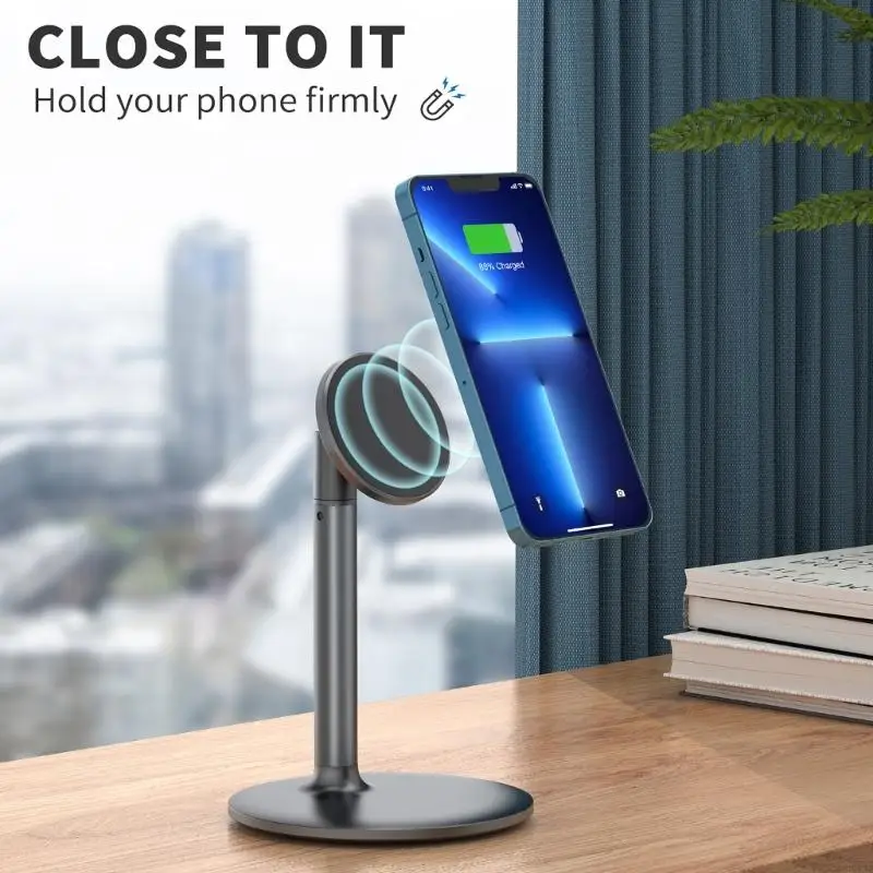 Soporte teléfono magnético escritorio para teléfono 16 15 14 STANDAPLADO DEL TELÉFONO ROTINO 360 grados 360 ​​grados - imagen 5