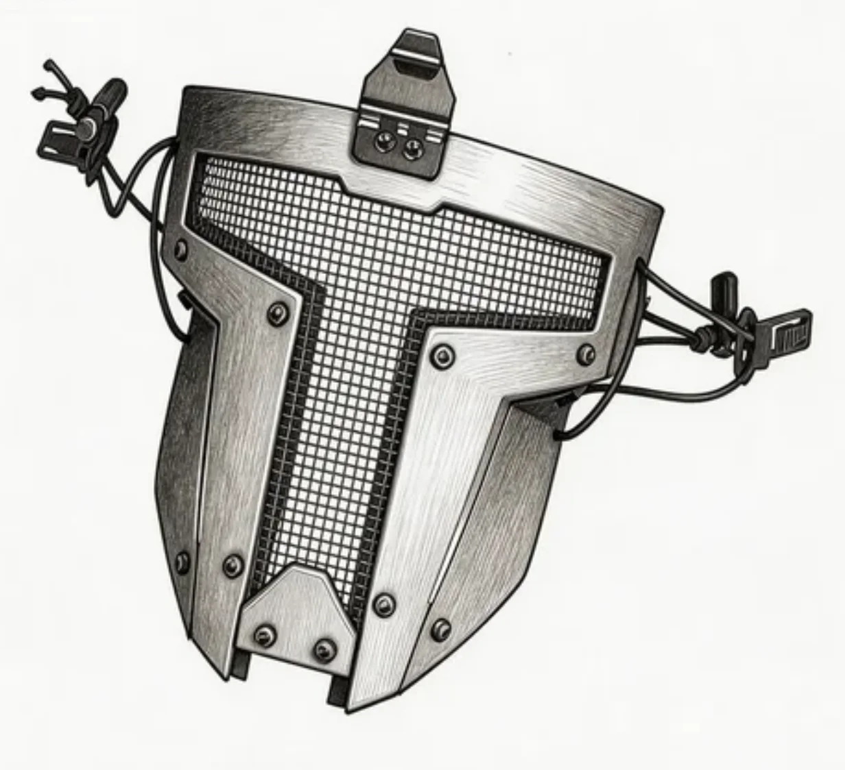 Protector facial táctico Airsoft transpirable ligero para casco - imagen 3