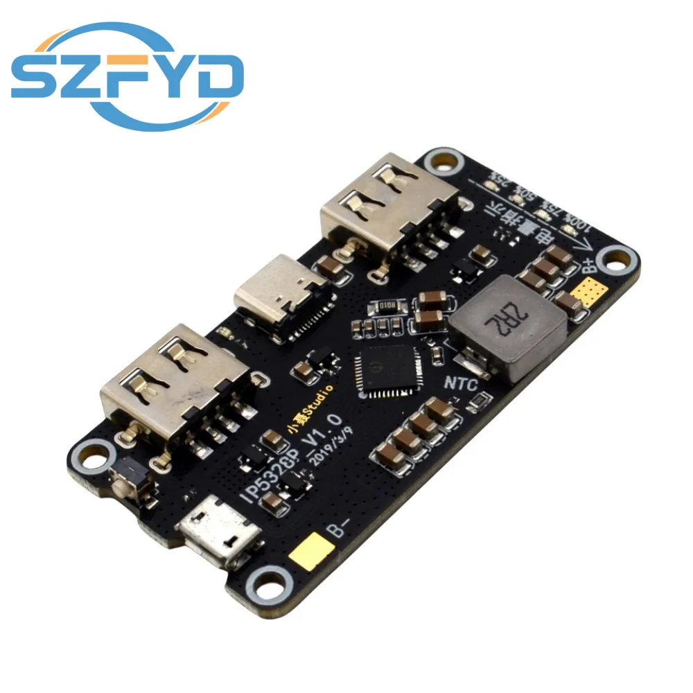 Módulo de carga rápida bidireccional IP5328P, convertidor de refuerzo de 3,7 V a 5V/9V/12V para banco de energía, carga y descarga DIY