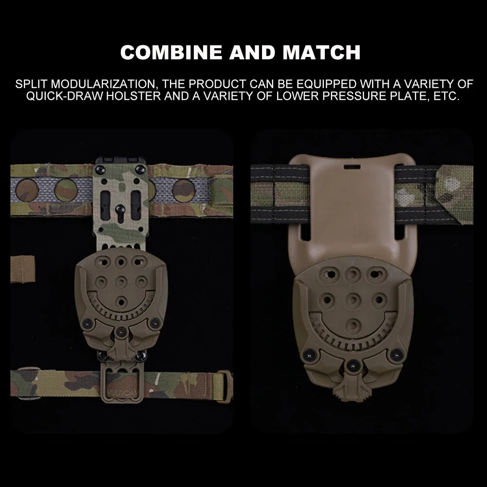 Adaptador de funda táctica para pistola de caza, accesorio Modular de montaje de Base Molle para Airsoft, giratorio de 360 grados - imagen 4