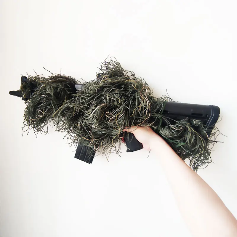 Rifle de caza tipo hierba de 115g, cuerda envolvente, trajes Ghillie, funda para arma, ropa de caza de Paintball de camuflaje - imagen 5