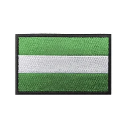 Brazalete de Andalucía con bandera andalucia, parche bordado con gancho o hierro en insignia bordada, tela a rayas militares, 1 ud.