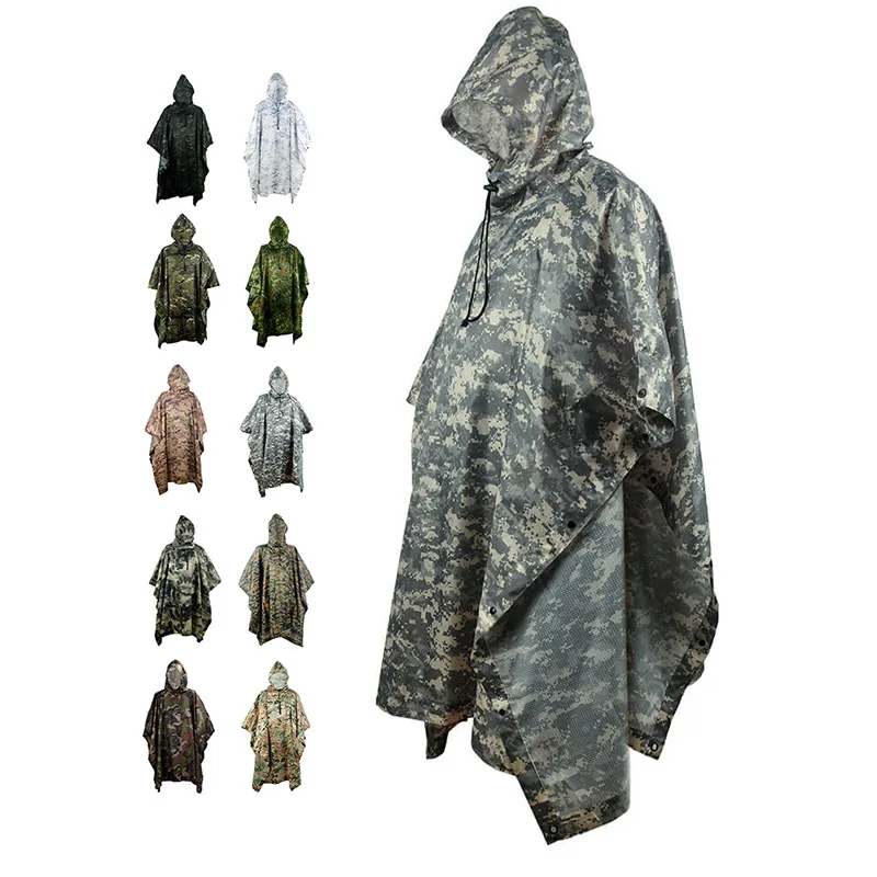 Poncho táctico camuflaje – Impermeable y transpirable para caza - imagen 3