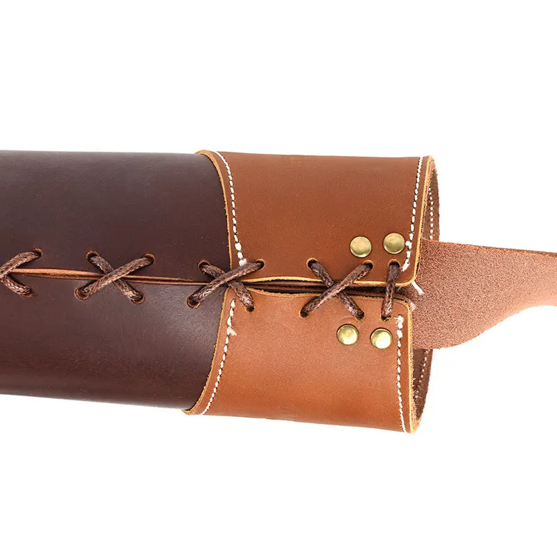 Aljaba de flecha marrón, bolsa de flecha de 3mm de espesor de cuero de vaca, arco de mano L/R, tiro con arco, caza, práctica de objetivo, olla de flecha, 1 ud. - imagen 5