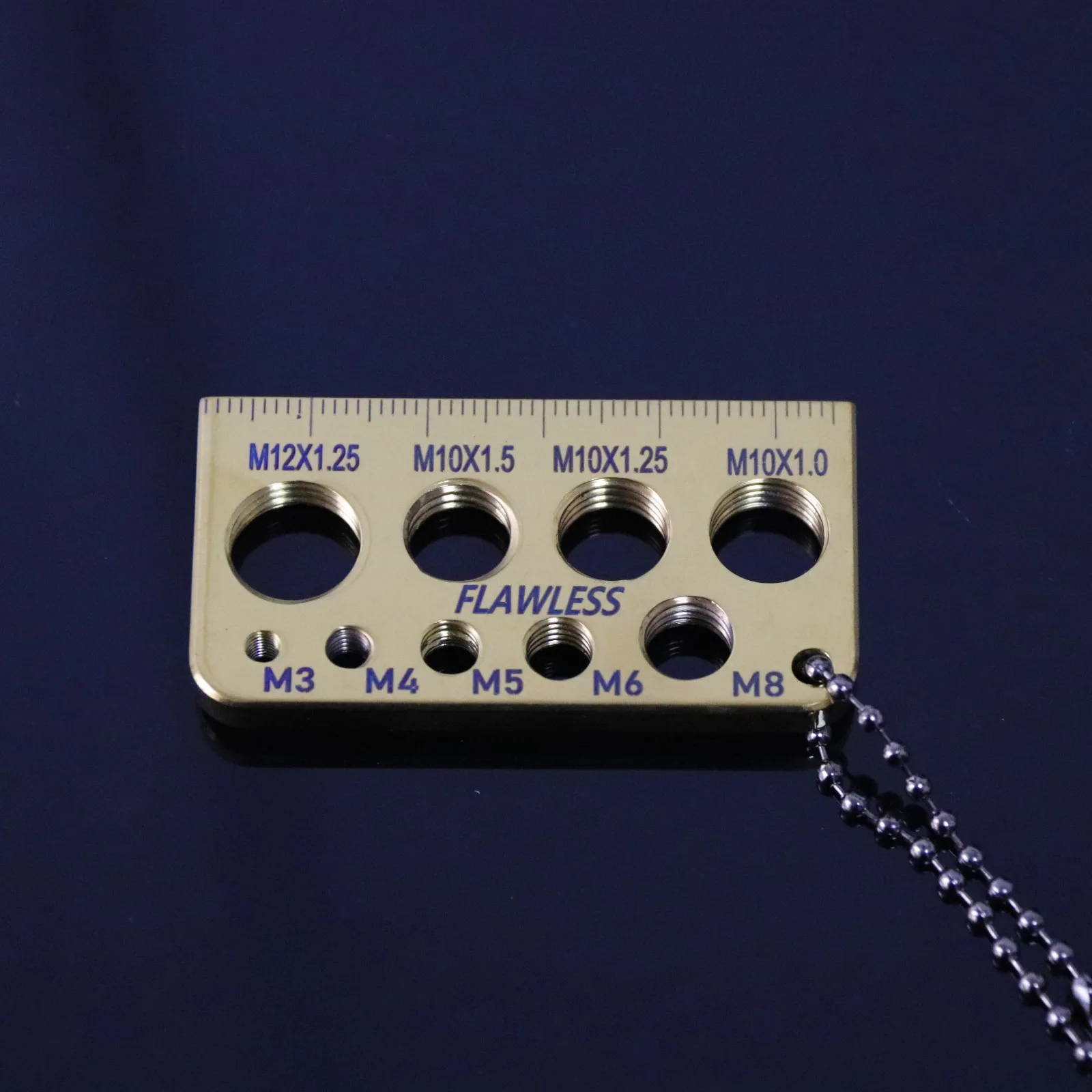 Regla de medición de longitud de rosca de espaciado de tarjeta de medición de aleación de titanio pequeña, conveniente y fácil de usar sin óxido - imagen 4