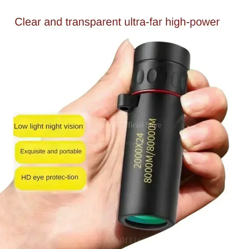 Mini telescopio Monocular portátil de visión nocturna HD, 2000x24, impermeable, para acampar al aire libre, escalada, avistamiento de aves - imagen 5