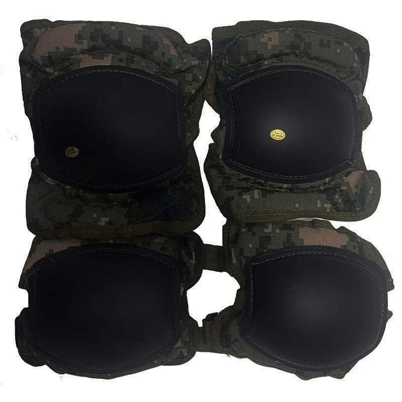Rodilleras tácticas de camuflaje, coderas para deportes al aire libre CS, juego de guerra, combate, caza, equipo de seguridad, juego de almohadillas protectoras ajustables - imagen 5