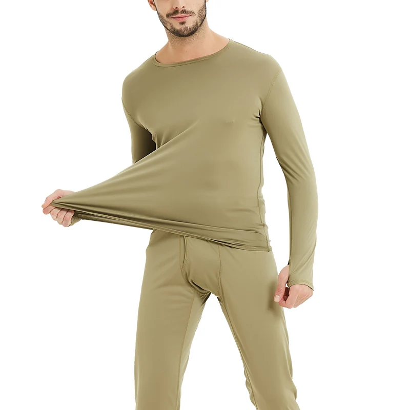 Conjunto de traje de secado rápido que absorbe el sudor para hombres y mujeres de ropa interior cálida para deportes al aire libre