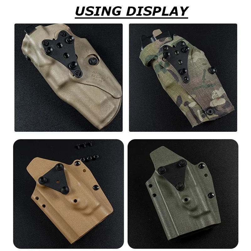 Adaptador táctico de código G, funda de pistola de bloqueo rápido, colgador de montaje de servicio RTI para caza, tiro, plataforma de funda Glock - imagen 3