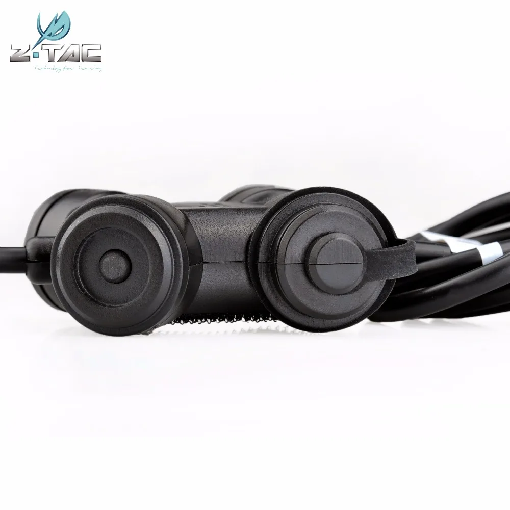 Kenwood-auriculares tácticos Ptt para walkie-talkie, cascos de doble botón de un solo canal, accesorios militares para Z-TAC Motorola - imagen 3