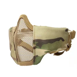 Máscara media cara de acero Airsoft – Protección facial táctica