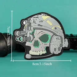 Parche táctico PVC 3D calavera cazador con velcro – Chevron