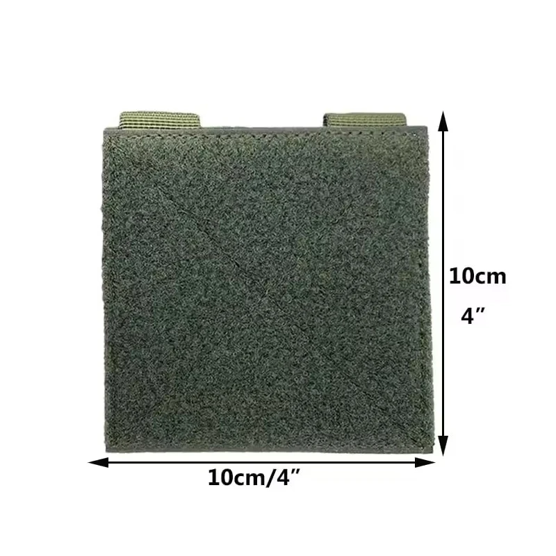 Bolsa táctica para colgar en forma de corazón, correas Molle, superficie de lana de expansión especial, Base de carga externa, 4 pulgadas, 10Cm cuadrado - imagen 5