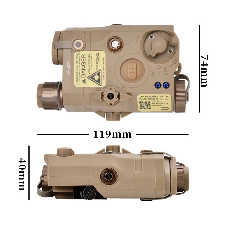 PEQ 15 UHP Surefire M300A M600C linterna AXON interruptor de función de Control Dual compatible con lámpara de Camping de riel de 20MM - imagen 5