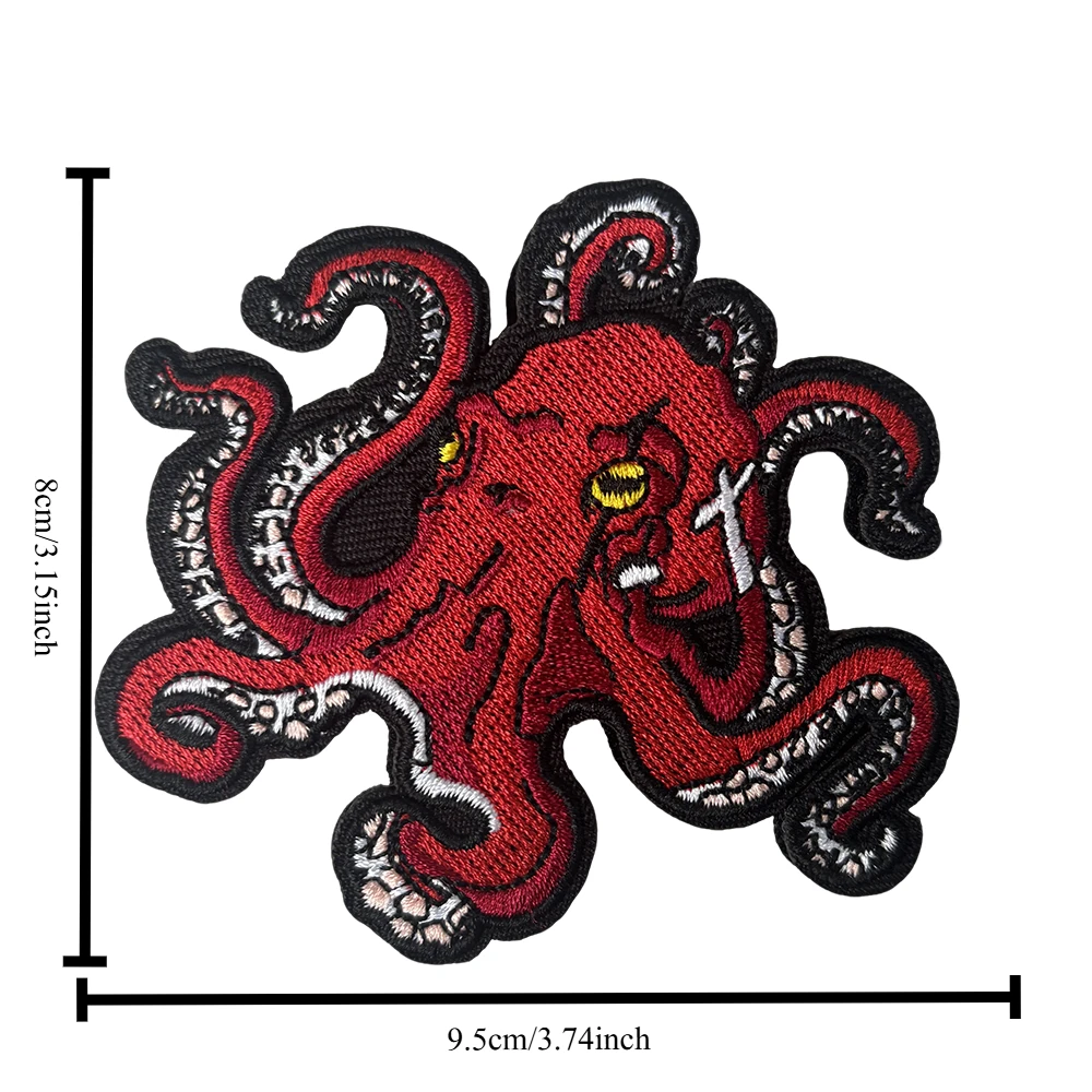Parche táctico bordado pulpo – Insignia moral para mochila Airsoft - imagen 2
