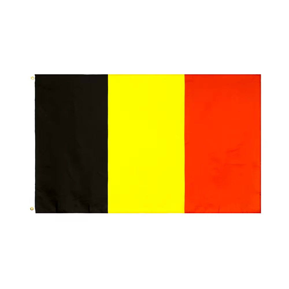Bandera belga BEL BE roja amarilla negra para decoración, tamaño 90x150 cm
