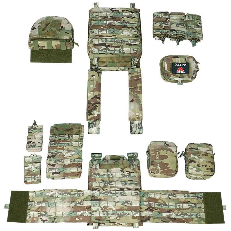 Chaleco de camuflaje de cuerpo completo multifuncional, portador de placa, Chalecos tácticos de liberación rápida, chaleco táctico de seguridad, chaleco táctico extraíble - imagen 5