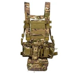 Chaleco táctico Multicam MOLLE ripstop para airsoft y caza