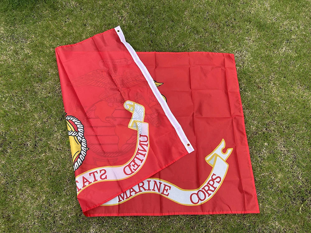 Bandera USMC Cuerpo Marines poliéster 90x150 cm decoración hogar - imagen 5