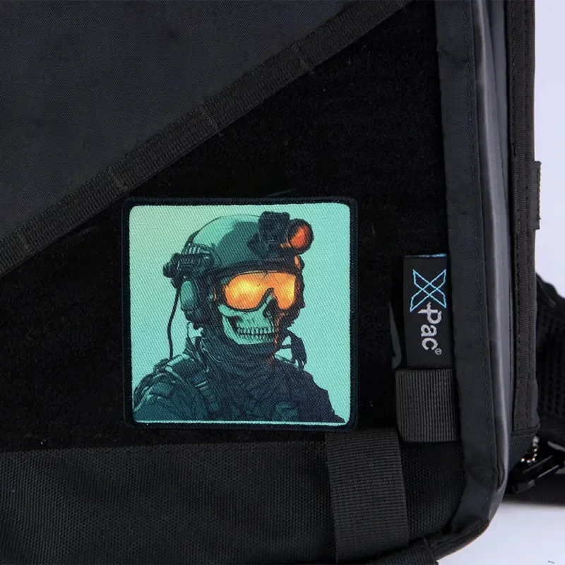 Dispositivo de visión nocturna, parche de calavera, insignia militar táctica, impresión de gancho y bucle, mochila, decoración de ropa, pegatinas, brazalete - imagen 2