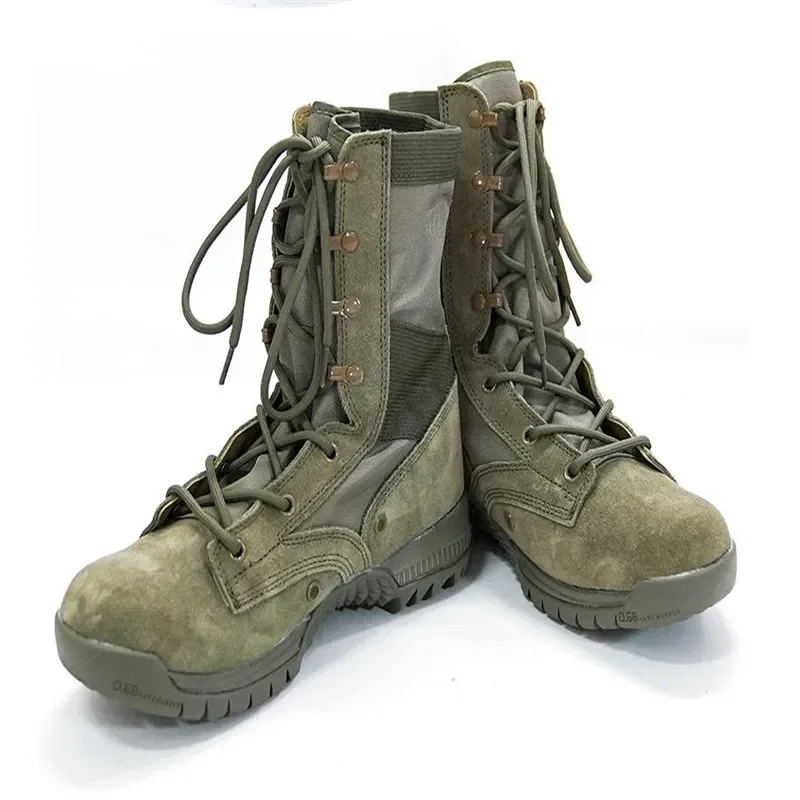 Botas militares de combate para hombre, calzado táctico ultraligero de alta calidad para desierto, senderismo al aire libre, 2024 - imagen 3