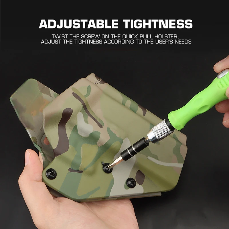 KYDEX-funda táctica para caza, funda para pistola GL17 19 19X 45, funda para pistola con cinturón, funda para pistola derecha de extracción rápida - imagen 3