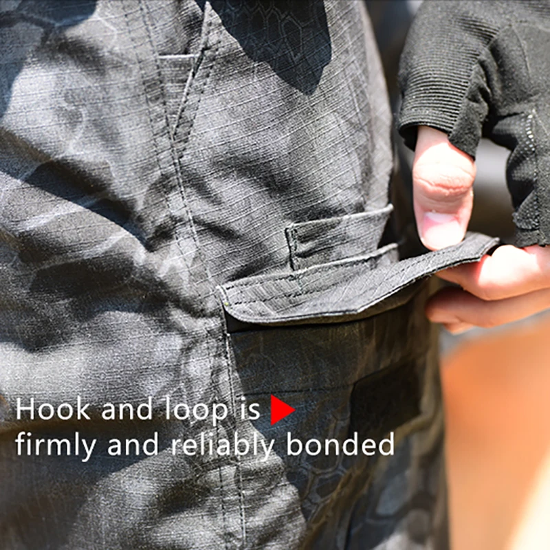 HAN WILD-pantalones cortos tácticos para hombre, Shorts de camuflaje, resistentes al desgaste, con múltiples bolsillos, transpirables, de secado rápido, informales, para verano - imagen 5