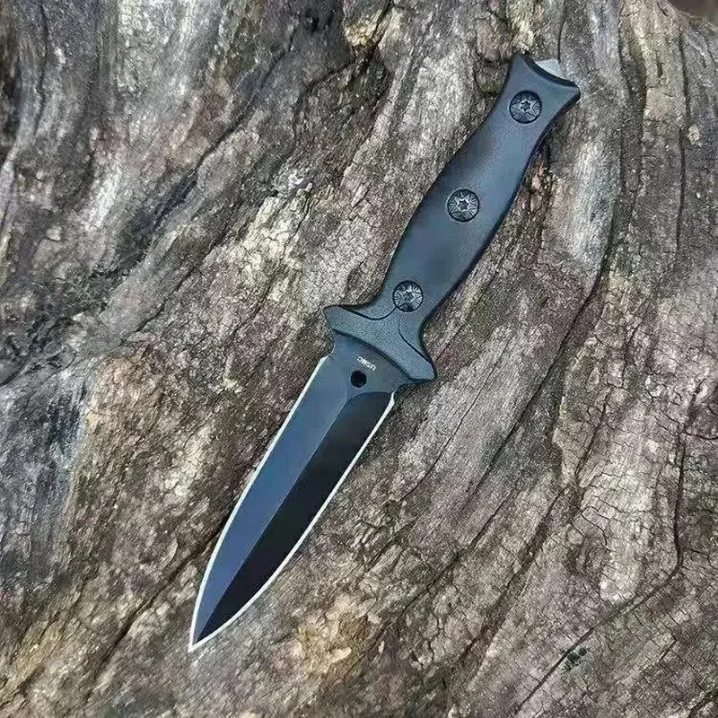 Cuchillo recto de autodefensa para exteriores, cuchillo afilado portátil, equipo y herramientas de pesca con marco de una sola pieza, cuchillo de fruta - imagen 2